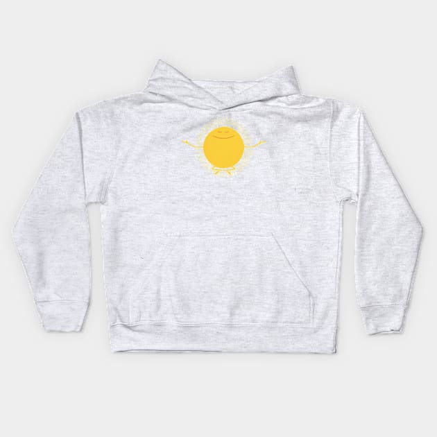 Sun Worshipper Kids Hoodie by Thepapercrane